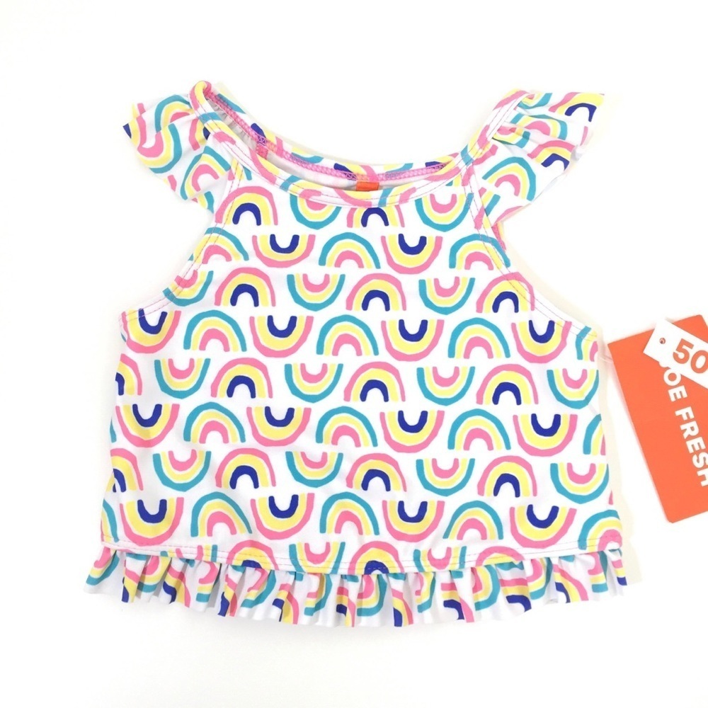 Joe Fresh Baby Rainbow Ruffle Bathing Suit Top